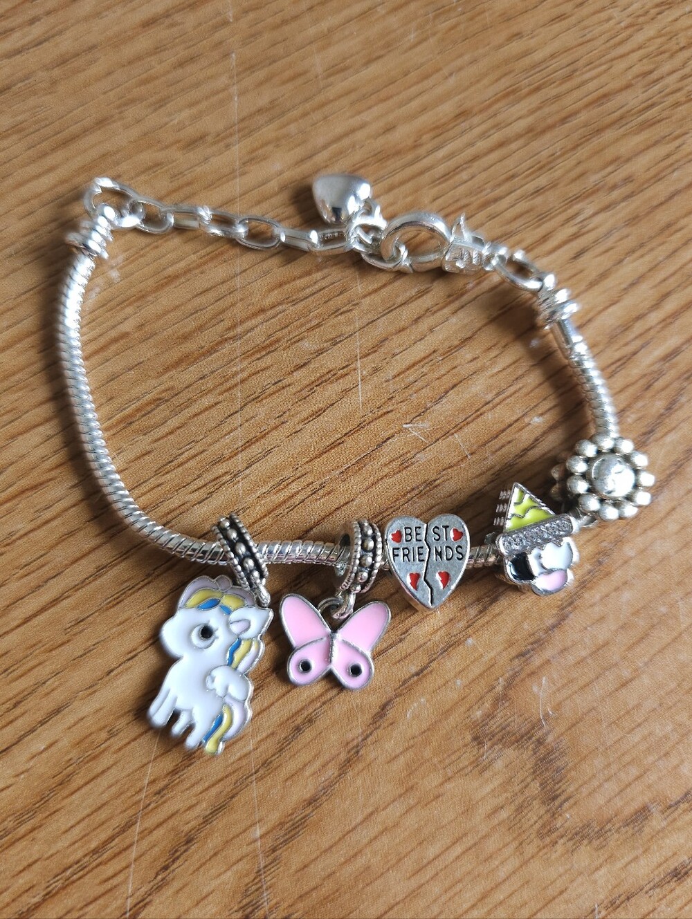 4/$10 Girls Charm Bracelet Unicorn Butterfly Bff Fashion Jewlery